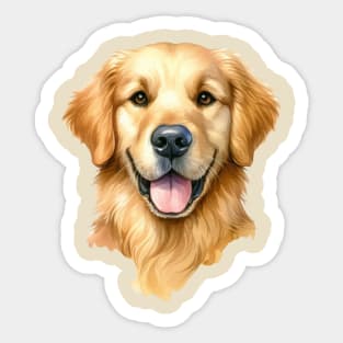 Golden Retriever Watercolor Sticker